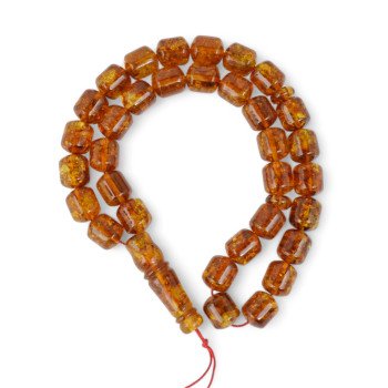 Muslim tasbih Prayer rosary with pressed amber beads-Islamic Prayer rosary-Amber rosaries