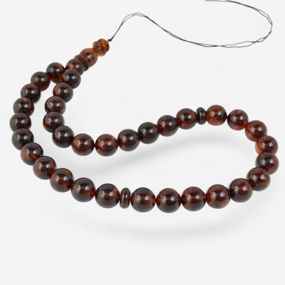 Islamic beliefs - Pressed amber rosary-Islamic Prayer rosary-Amber rosaries