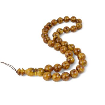 Muslim prayer beads pressed amber rosary-Islamic Prayer rosary-Amber rosaries