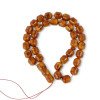 Shiny pressed damla prayer beads with Baltic amber-Islamic Prayer rosary-Amber rosaries