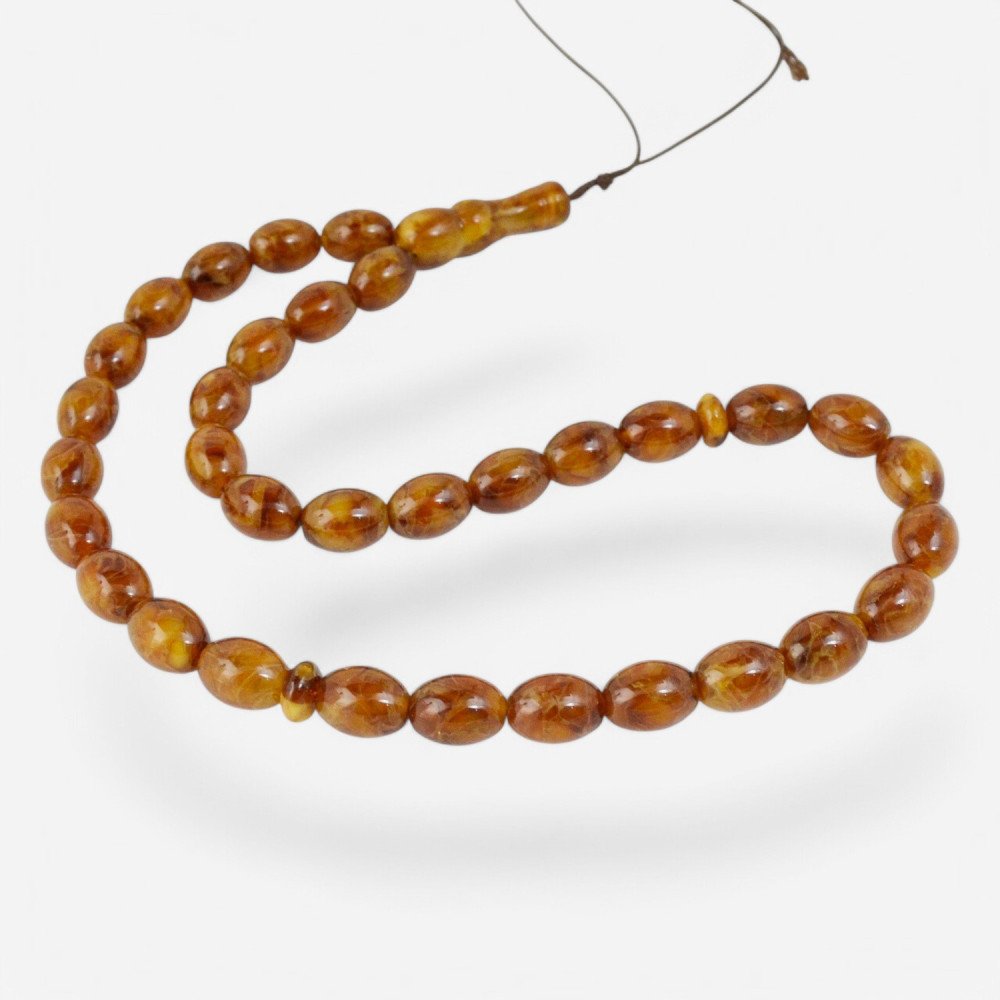 Spiritual pressed amber tasbeeh gift rosary-Islamic Prayer rosary-Amber rosaries