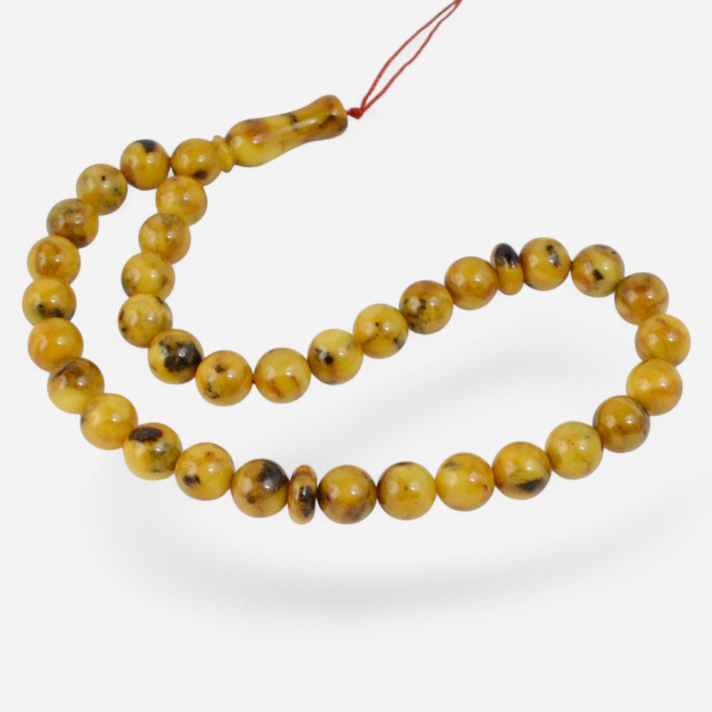 Luxury pressed Baltic amber rosary-Islamic Prayer rosary-Amber rosaries
