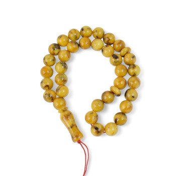 Luxury pressed Baltic amber rosary-Islamic Prayer rosary-Amber rosaries