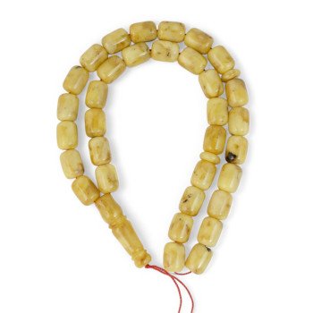 Authentic Muslim prayer beads pressed amber-Islamic Prayer rosary-Amber rosaries