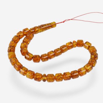 Pressed amber rosary - prayer beads islam-Islamic Prayer rosary-Amber rosaries