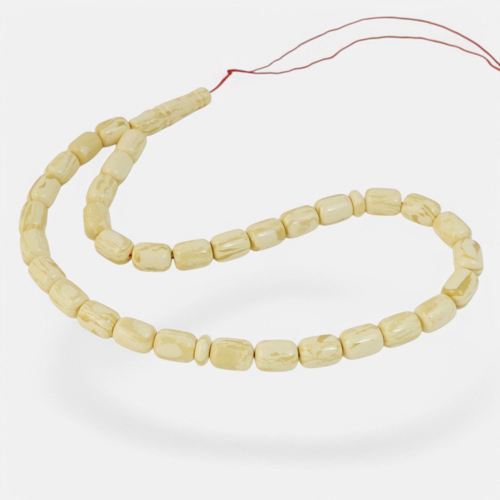 Islamic rosary with pressed amber prayer beads 33-Islamic Prayer rosary-Amber rosaries