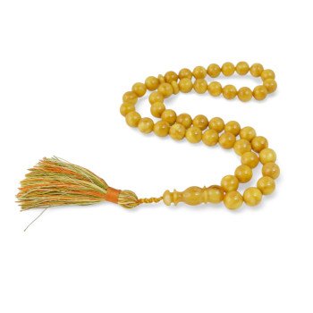 Prayer beads rosary with 45 pressed amber-Islamic Prayer rosary-Amber rosaries